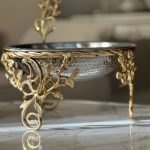 Handcrafted Staineless Steel and Brass Serving Bowl