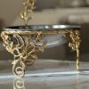 Handcrafted Staineless Steel and Brass Serving Bowl