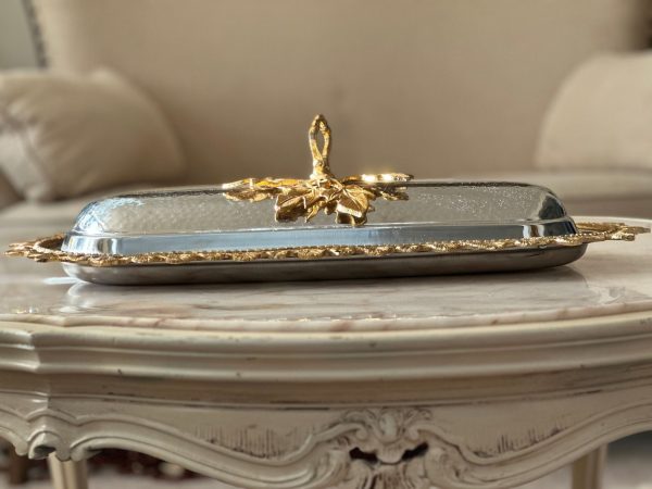 Handcrafted Staineless Steel and Brass Tray