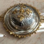 Handcrafted Staineless Steel and Brass Circular Tray
