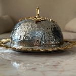 Handcrafted Staineless Steel and Brass Circular Tray